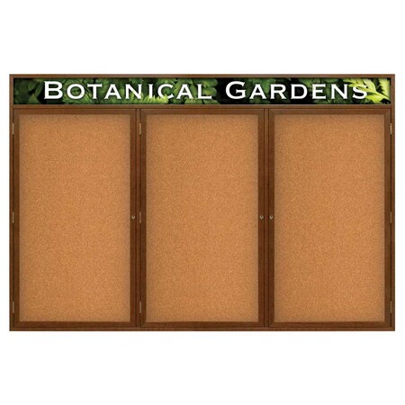 United Visual Products Open Faced Easy Tack Board, 60"x36", Blue Fabric/Gold UV9002AEZ-BLUE-GOLD